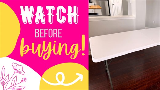 Watch Review of 6 Foot Folding Table on Amazon Live