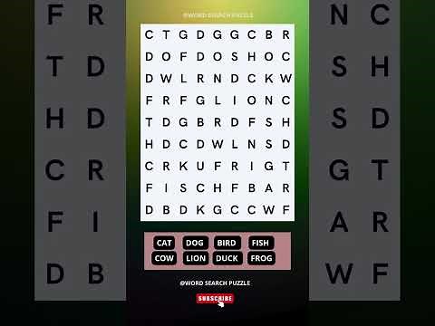 🔍 Find the 8 Hidden Animals! 🐾 | Fun Animal Word Search #WordSearch #AnimalGame