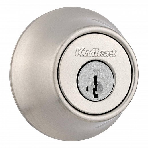 Reviews for Kwikset 660 Satin Nickel Single Cylinder Deadbolt featuring SmartKey Security and Microban Technology | Pg 1 - The Home Depot