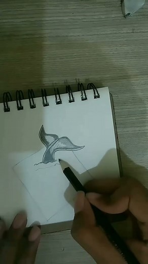 Easy way to draw shark tail | How to draw shark tail #sketch #passion #shortvideo #youtubeshorts#art