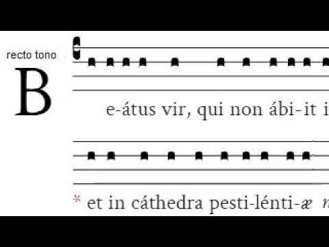 Psalm 1 - Latin Gregorian Chant - Recto tono