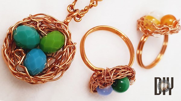 Bird's nest | Rings | Pendant | Spherical stone with holes | How to do | DIY @LanAnhHandmade 660