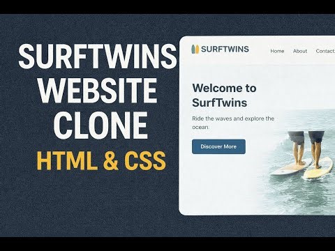 Surftwins Website Design Clone | HTML & CSS Only