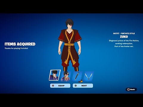 How To Get Zuko Skin Pack NOW FREE In Fortnite! (Unlock Zuko's Scabbard Back Bling)