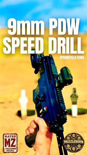 9mm PDW Speed Drill Steel Hits #shorts