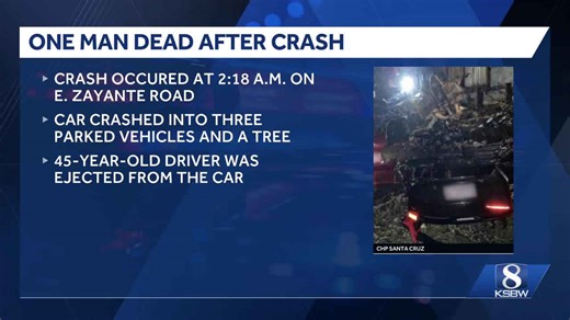 Felton man is dead in Santa Cruz County after a fatal car crash Sunday