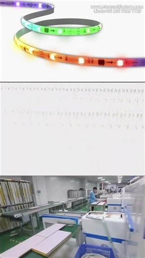 Watch how LED strip lights are manufactured in factory.