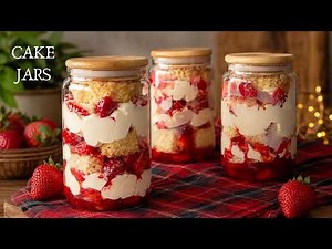 Cake Jar recipe | Victoria sponge cake jars! Easy Recipe