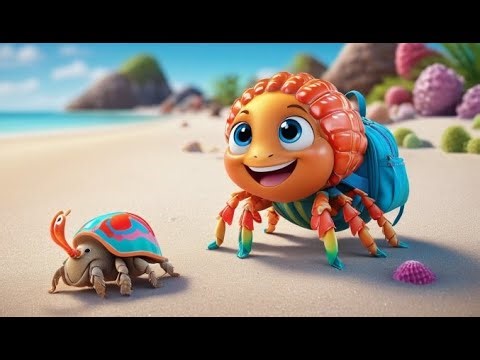 Hermit Shells Go Shuffle Shuffle Shuffle Nursery Rhyme for Kids Baby Songs