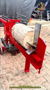 Powerful Log Splitter Machine Splitting Large Wood Logs #industrialmachine #woodworking