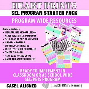 Heart Prints SEL Starter Pack | K-5 | Heart Centered | School Wide SEL