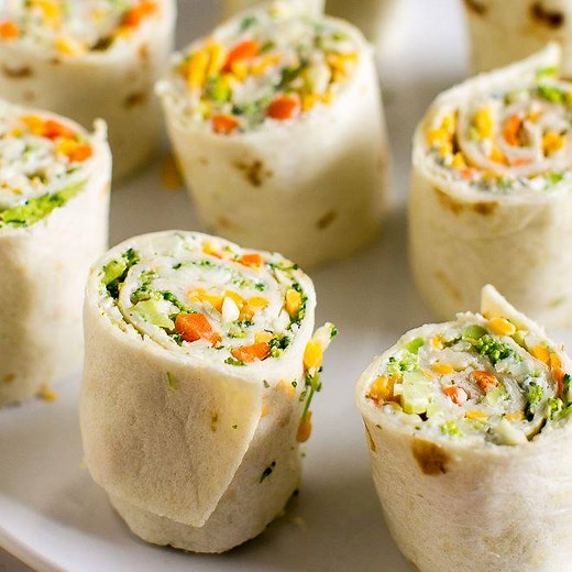 18K views · 35 reactions | Vegetable Tortilla Roll Ups with cream cheese filling spread on tortillas, topped with veggies and cheese. Slice and serve. Just like veggie pizza! Get the recipe here: https://www.culinaryhill.com/vegetable-tortilla-roll-ups/ | Culinary Hill | Facebook