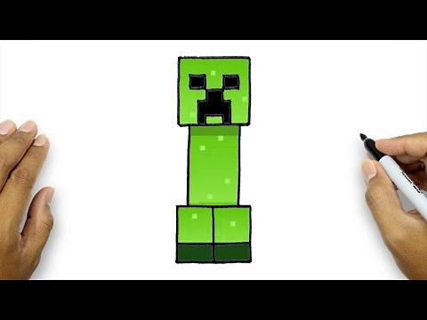 How To Draw Minecraft Mobs Creeper | Minecraft Drawing