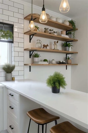 Modern White Kitchen with Island | Clean, Bright & Functional