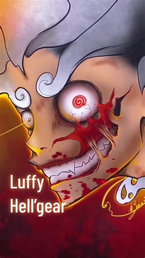 Dessin Luffy version horreur pour Halloween