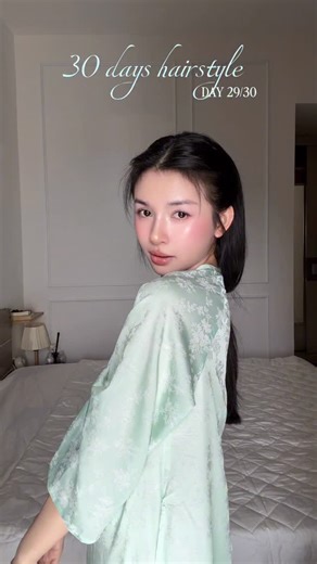 𝐒𝐎𝐏𝐇𝐈𝐀 on Instagram: "VietNamese women styling their hair with Ao Dai 🩵 Tag me if you try ♡ #hairstylegoals #bangsstyle #hairtrend2026 #hairtutorial #vietnamesegirl"