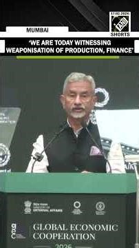 EAM Jaishankar flags concern on ‘weaponisation of production and finance’ in global order