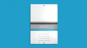 Calendar flipping from January to December | Premium Stock Video Footage