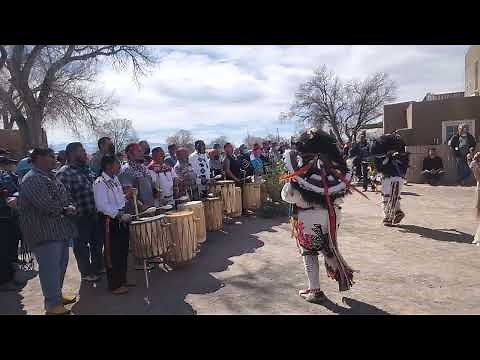BUFFALO DANCE - OHKAY OWINGEH PUEBLO EASTER SUNDAY CELEBRATION – Buffalo Dancing to the Drums