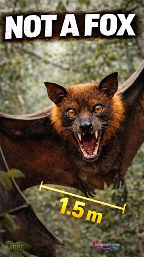 The animal that looks like a fox... but has a wingspan of 1.5 meters – Giant Flying Fox Bat
