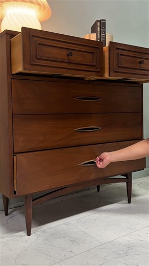 Mid-Century Modern “Sculptra” Highboy Dresser by Broyhill , c.1960’s