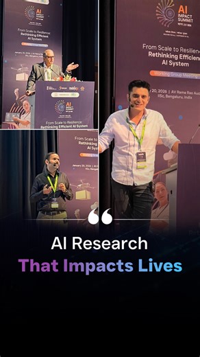 The session on "Challenges and Strategies in AI Research and Impact Pathways" sparked transformative insights at the Working Group Meeting in Bengaluru with the conversation focused on "How does AI research bridge the gap between plan to action, making healthcare wealth-blind and voice-powered for India's frontline?" Visionary experts came together along wit Prof. Navakanta Bhat, Professor, IISc, Bangalore to unveil India's path to world-first health equity, discuss lab-to-field AI deployment, a