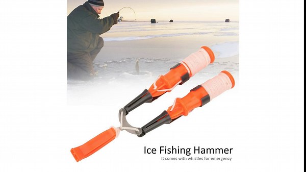 Wene Ice Safety Picks, Ice Hammer, Plastic with for Fishing Outdoor Angler Fishing Lover