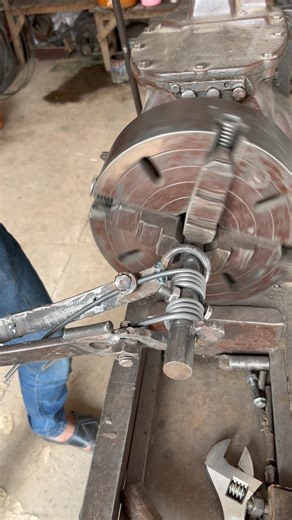 Vintage Lathe Double Spring Making | Simple Old-School Metal Wire Technique #shortsvideo