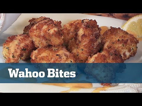 One Bite & You'll Be Hooked - Florida Sport Fishing TV - Crispy Wahoo Bite With Dueling Sauces