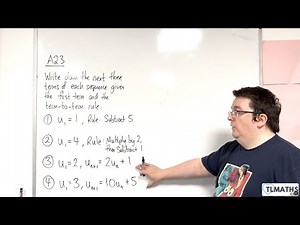 GCSE Maths: A23-03 [Examples of using Term-to-Term Rules]