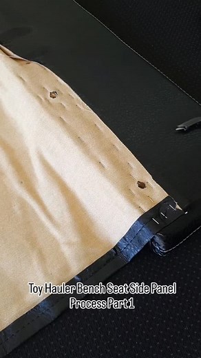 Toy Hauler Bench Seat Side Panel Process Part 1 | J&A upholstery