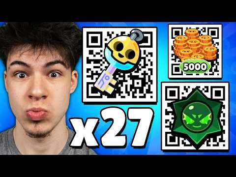 ALL 27 WORKING QR CODE GIFT REWARDS IN BRAWL STARS!