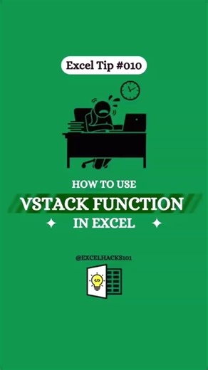 How to Use VSTACK Function in Excel | Excel me VSTACK kaise use kare | #excel #viral #shorts #video.
