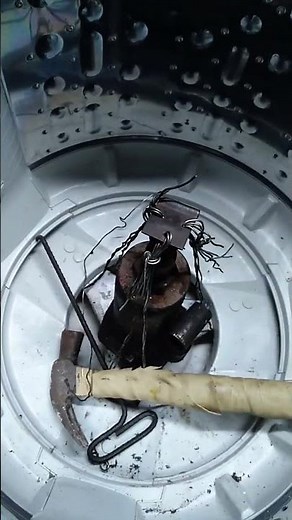 LG inverter washing machine tub removal using car jack