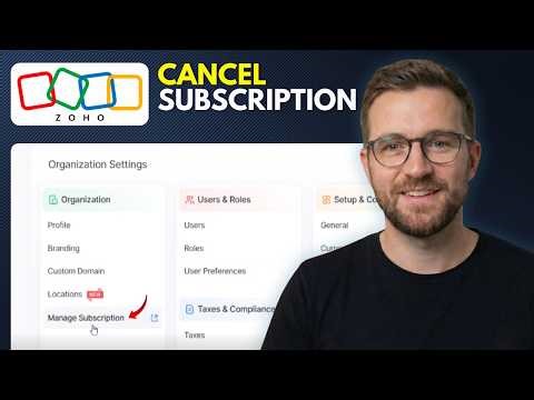 How To Cancel Subscription Zoho Tutorial (Step By Step 2026)