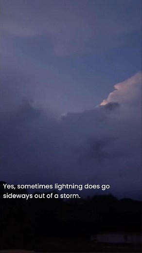 Yes, sometimes lightning does go sideways out of a storm. Sent in by Kay in Greenwood Springs | Matt Laubhan