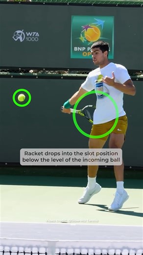Day 2: Breaking Down Carlos Alcaraz’s Forehand (So You Can Copy It)🔥 Video credit: @slowmo_tennis #tennis #forehand #alcaraz #reels | Online Tennis Instruction