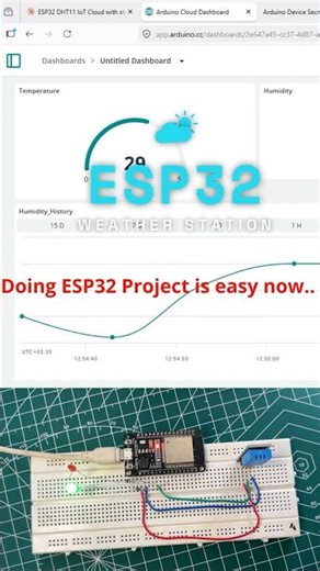 ESP32 Weather Station built by AI in 1 prompt 🤯 #shorts