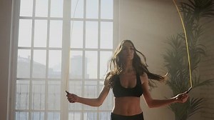 Beautiful Young Woman Jumping Rope Exercise Stock Footage Video (100% Royalty-free) 1027179935 | Shutterstock