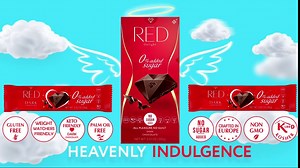 Red Delight Dark Chocolate Bars - 3.53 oz, Pack of 8 - European Vegan- Low Carb, Kosher, No Added Sugar, Gluten-Free, Smooth, Creamy, Keto-Friendly, Guilt-Free Snack