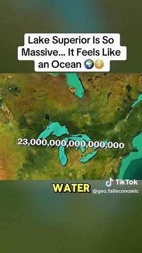 Lake Superior Is So Massive… It Feels Like an Ocean 🌍😳 #geography