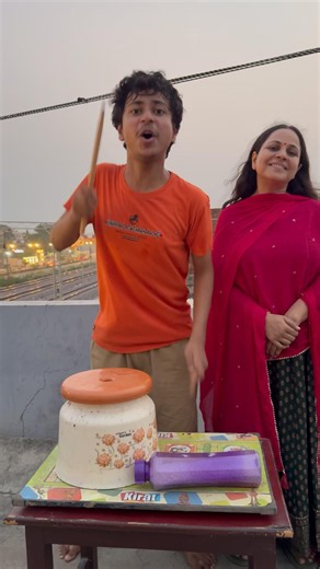 Mother's Love 🥰 Beats With Drumsticks, Stool, Foldable Table and Bottle #shorts