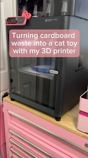 Upcycling a filament spool into a cat toy! #3dprinting