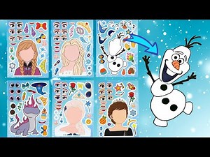 FROZEN 2❄️DIY Make a Face Stickers with Anna, Elsa and Olaf|Activity for kids and toddlers