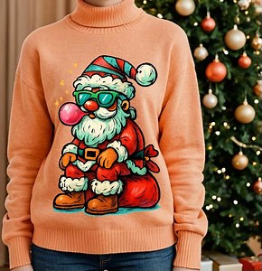 Bubble Gum Santa PNG: Funny Christmas Sublimation (digital Download) - Etsy