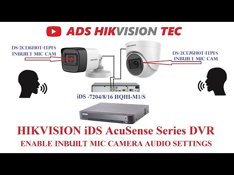 Hikvision inbuilt MIC Analog camera , Hikvision Audio over Coaxial support DVR setup