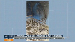 Colchão pegou fogo enquanto crianças brincavam com isqueiro
