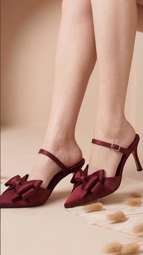 Bow Down To Beauty ✨ The Ultimate Wine Red Satin Heels