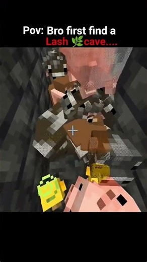 bro first time find a lash cave #minecraft #minecraftmemes