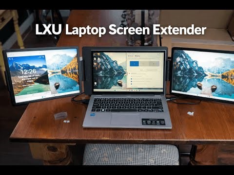 Can this LXU laptop screen extender triple your productivity? 16in plug & play monitor tested!